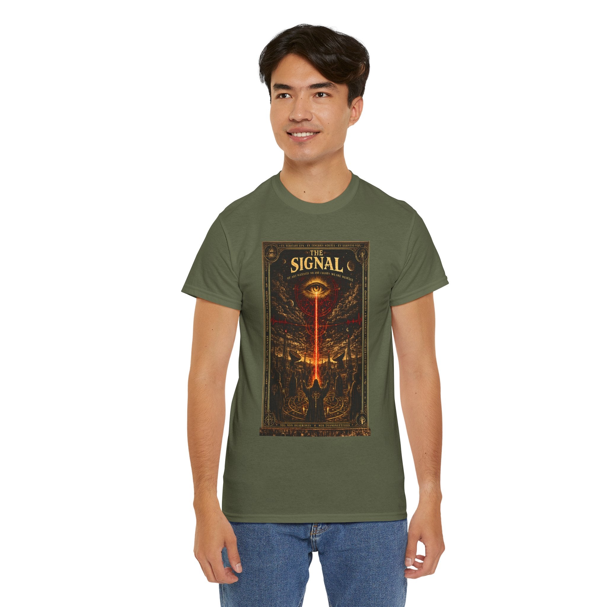 The Signal – All-Seeing Eye Occult Transmission Conspiracy Graphic T-Shirt