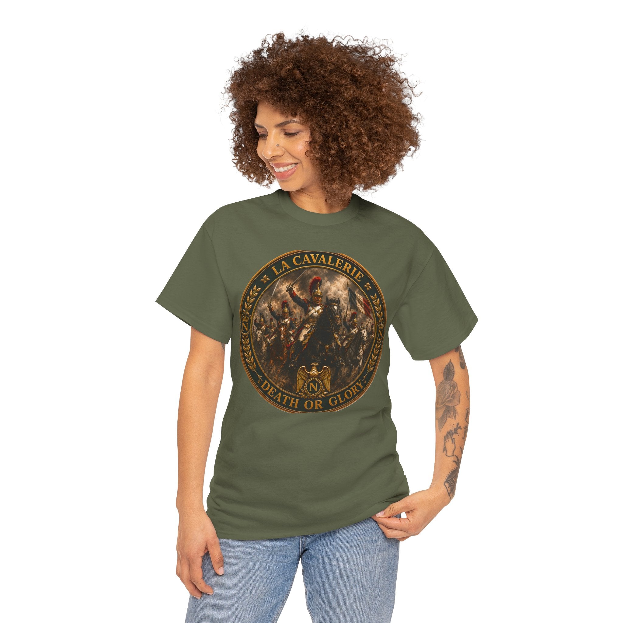 Death or Glory Cavalry Emblem T-Shirt — Vintage Military Badge Tee