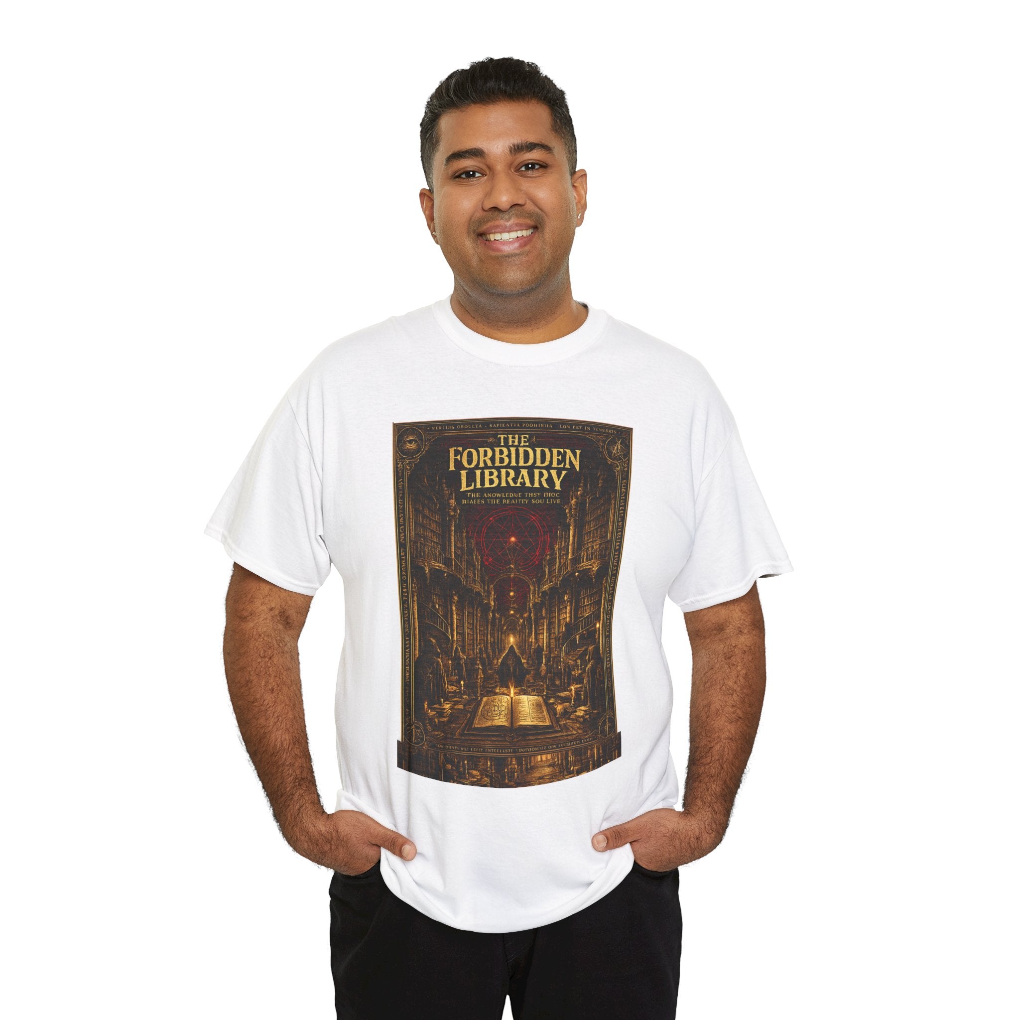 The Forbidden Library – Ancient Grimoire Occult Knowledge Dark Art Graphic T-Shirt