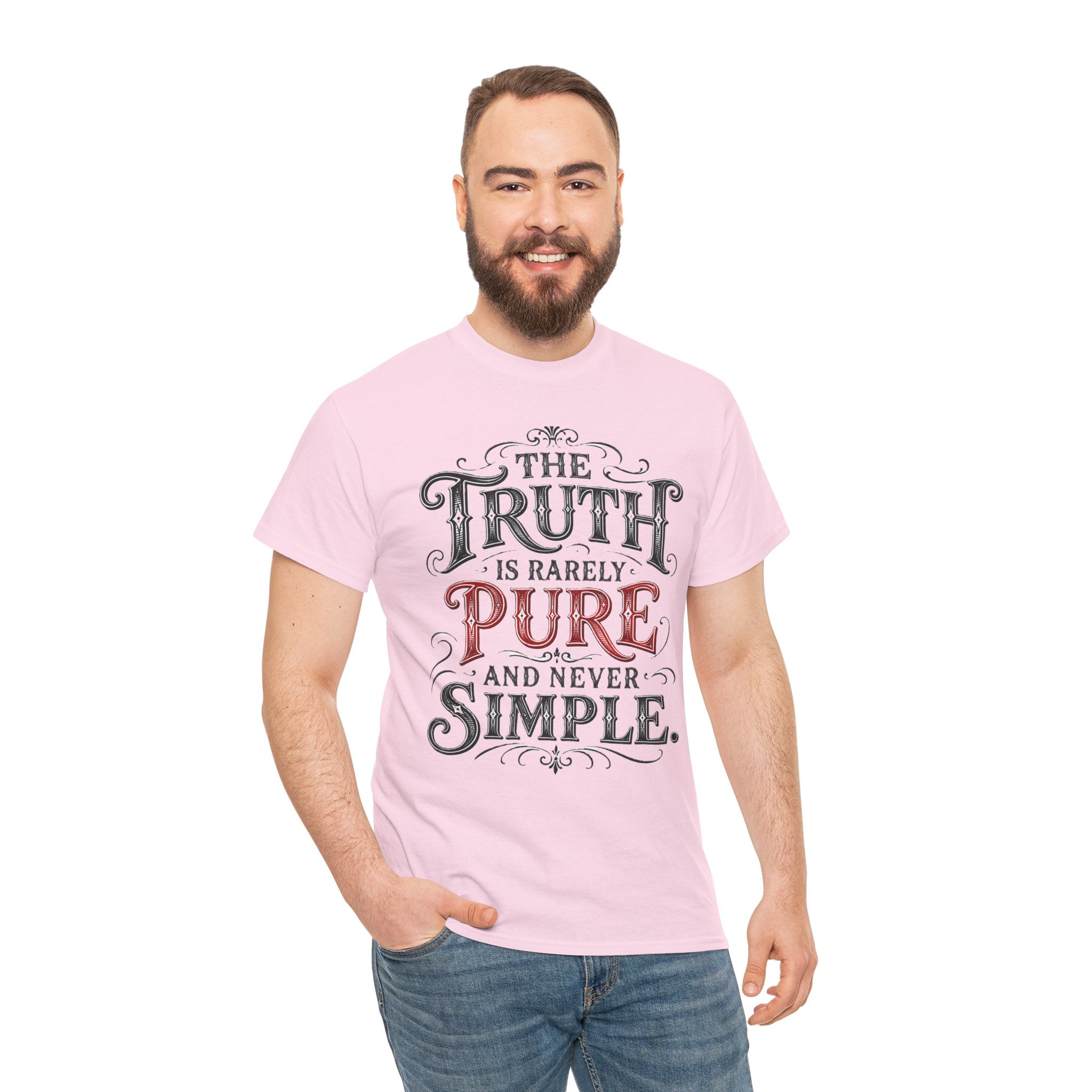 The Truth Is Rarely Pure and Never Simple T-Shirt | Oscar Wilde Quote Tee | Unisex Vintage Typography