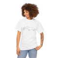 Dachshund & Flower Minimalist Tee — Cute Wiener Dog Line Art T-Shirt