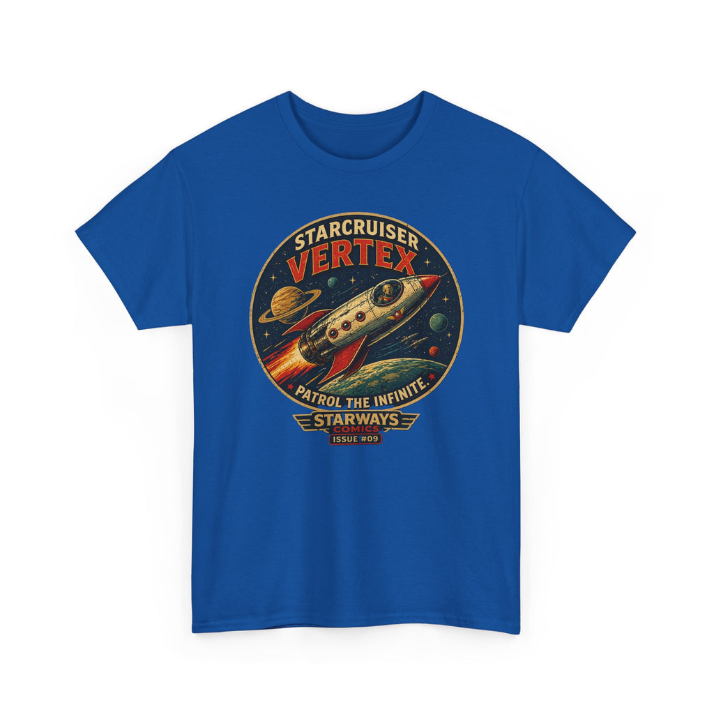 Starcruiser Vertex Rocket T-Shirt — Vintage Space Patrol Graphic Tee