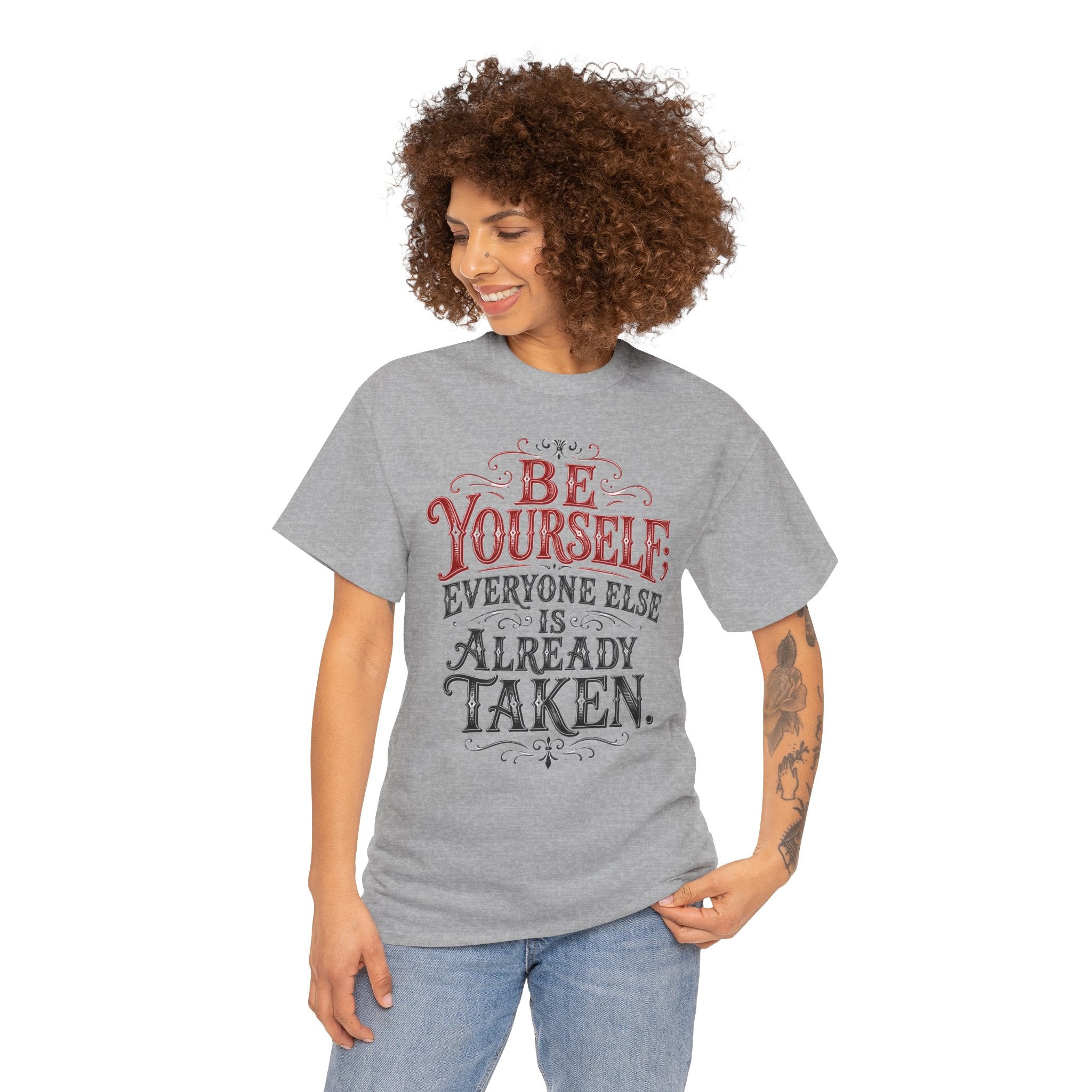 Be Yourself Everyone Else Is Already Taken T-Shirt | Oscar Wilde Quote Tee | Unisex Vintage Typography