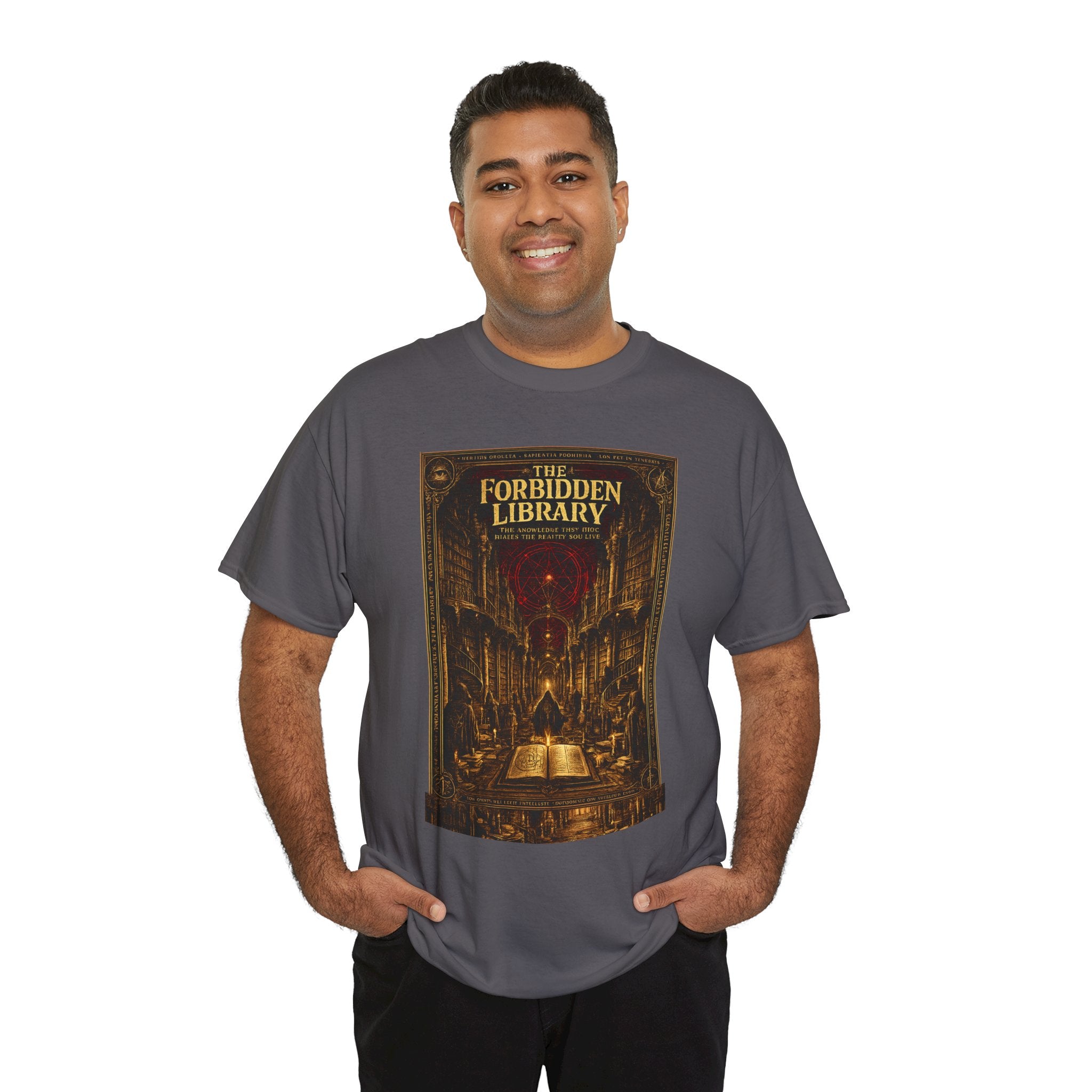 The Forbidden Library – Ancient Grimoire Occult Knowledge Dark Art Graphic T-Shirt
