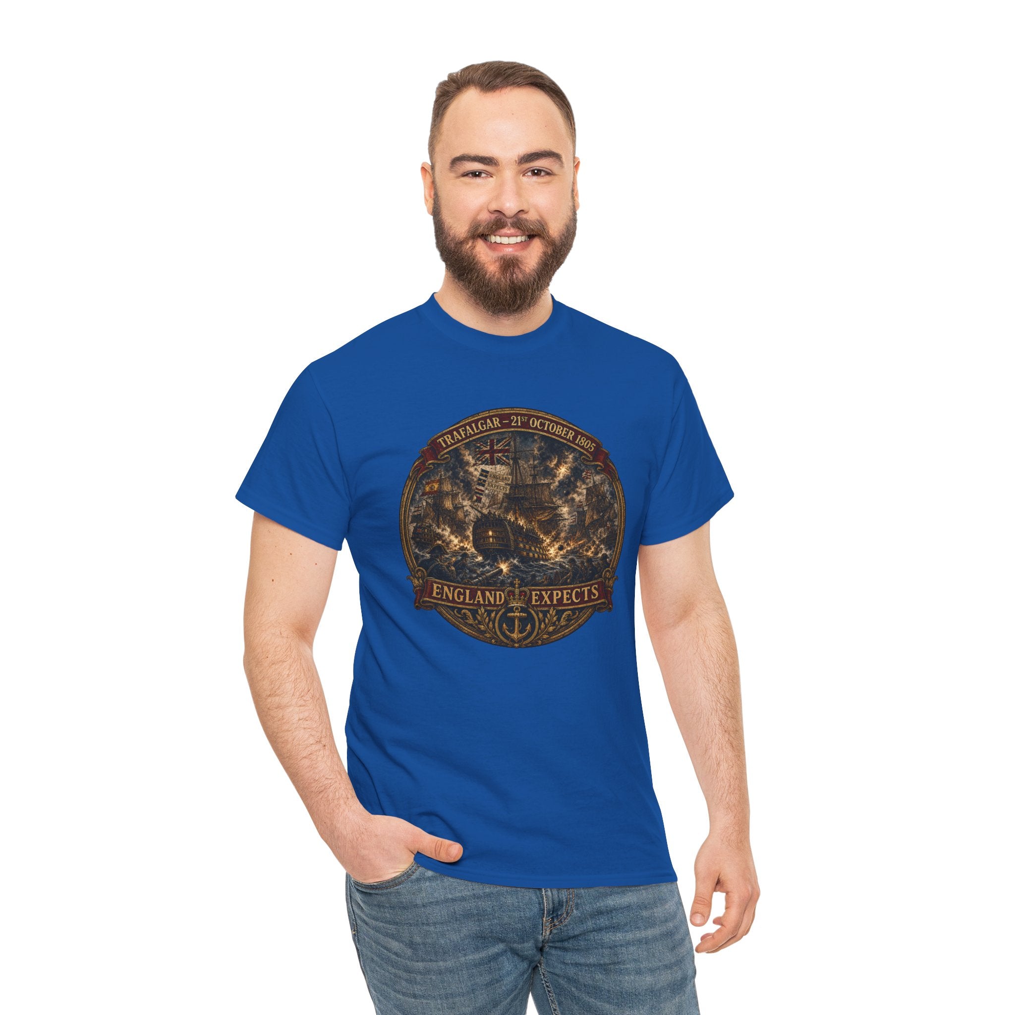 England Expects T-Shirt – Battle of Trafalgar 1805 | HMS Victory British Naval History Graphic Tee