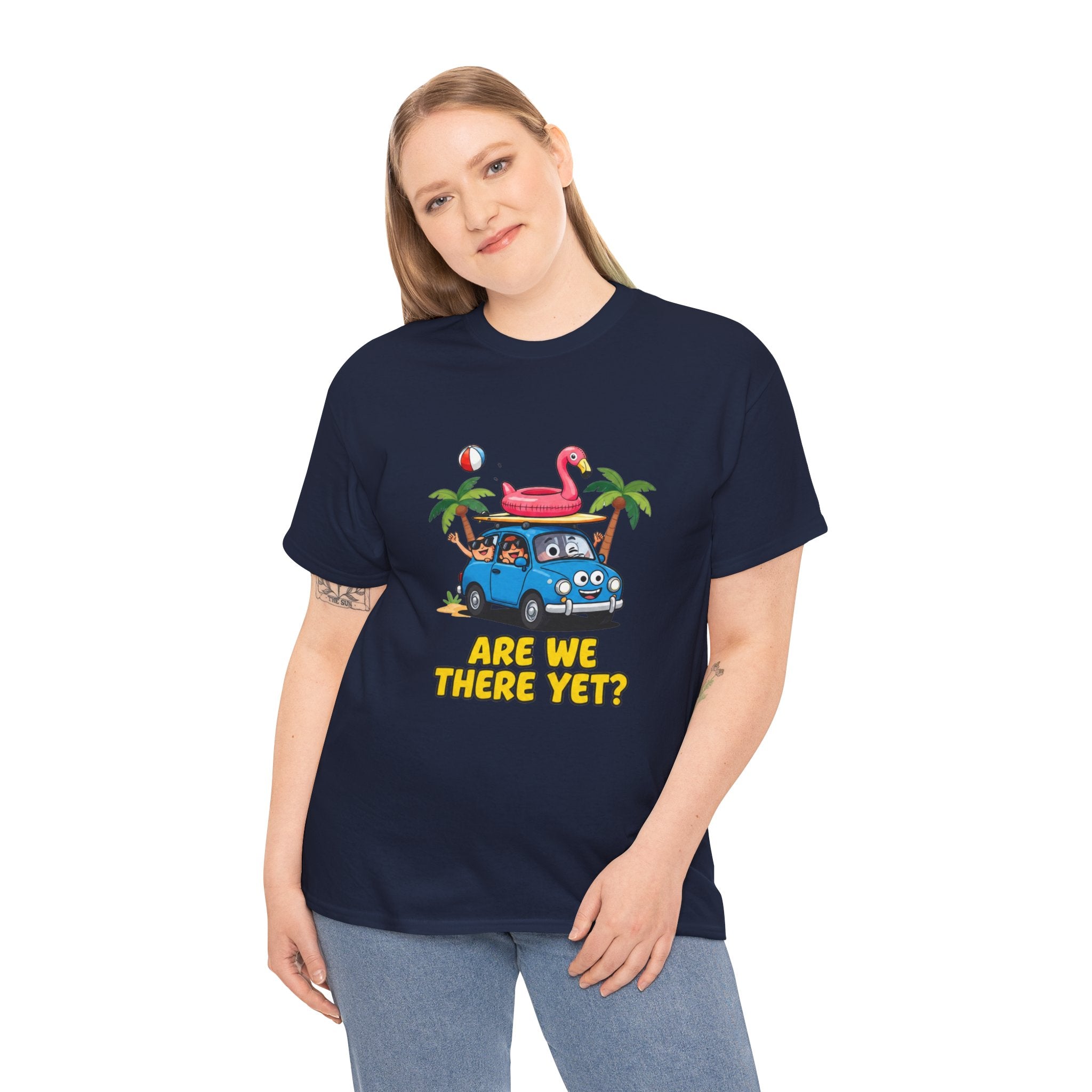 Are We There Yet T-Shirt – Funny Family Road Trip Holiday Car Graphic Tee | Summer Beach Cartoon Motoring