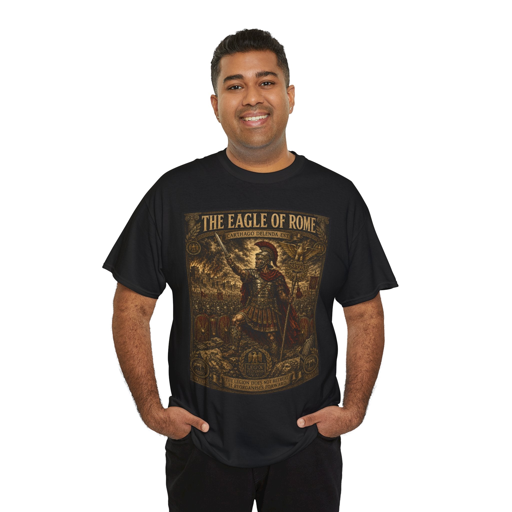 The Eagle of Rome – Roman Legionnaire Ancient Battle Vintage Engraving Graphic T-Shirt