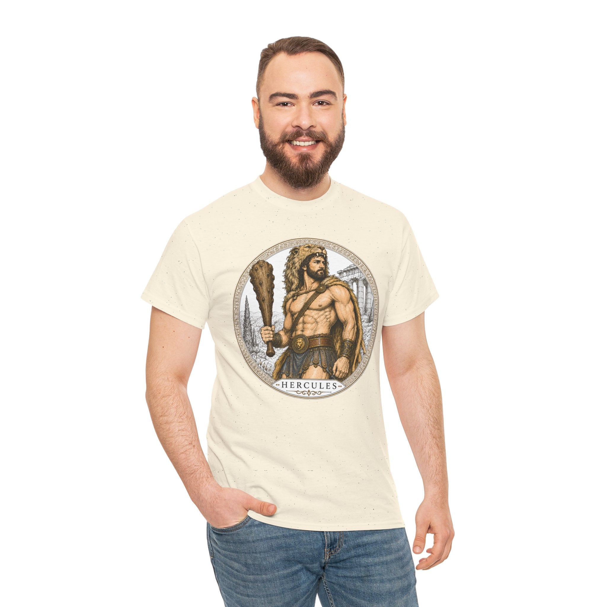 Hercules Greek Mythology T-Shirt — Ancient Warrior Hero Lion Skin Club