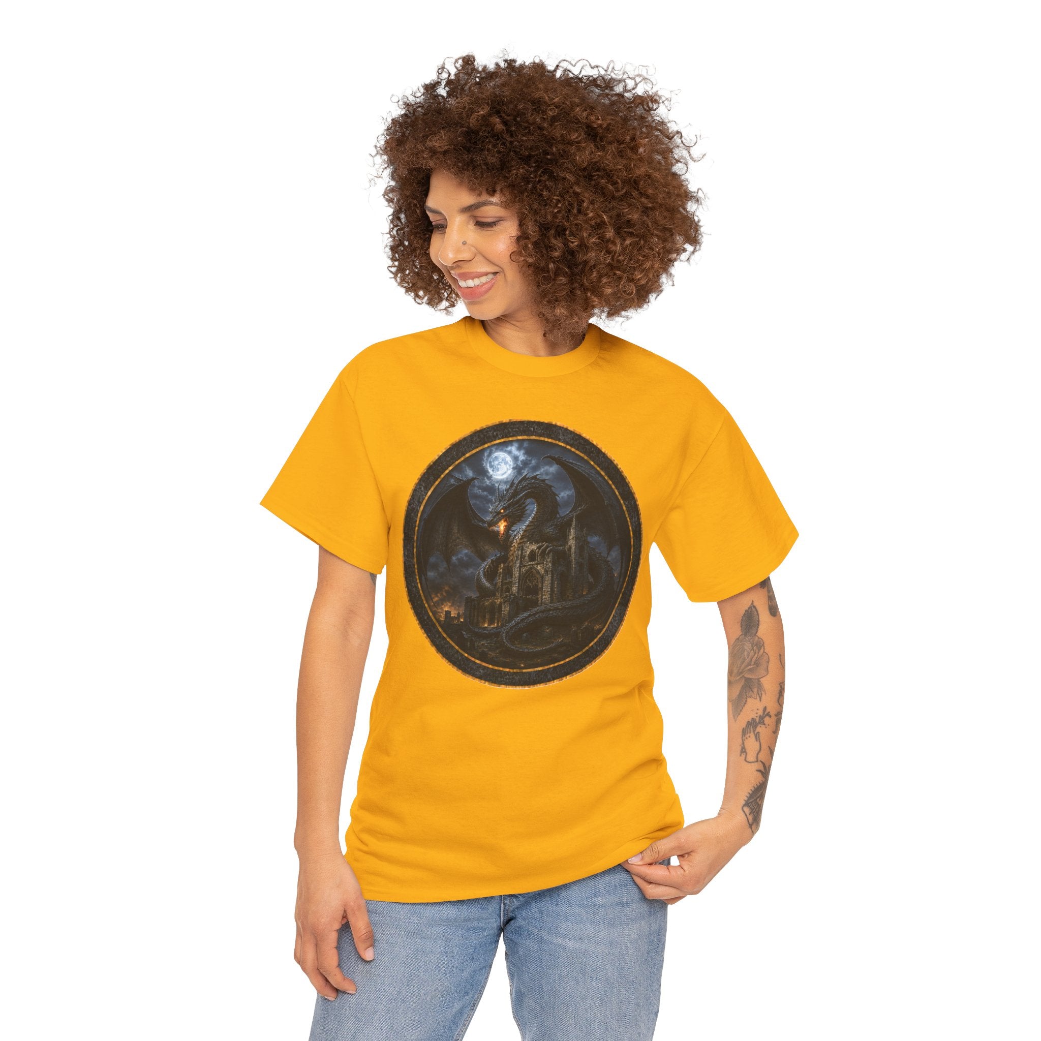 The Christchurch Dragon T-Shirt — Gothic Moonlit Fantasy Tee