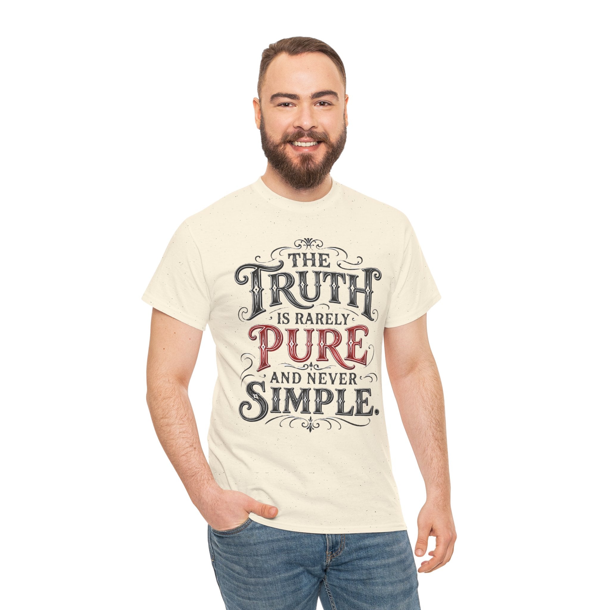 The Truth Is Rarely Pure and Never Simple T-Shirt | Oscar Wilde Quote Tee | Unisex Vintage Typography