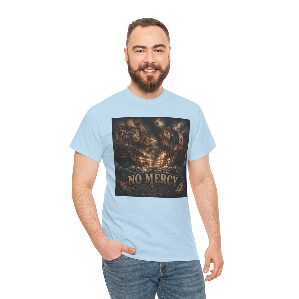 No Mercy T-Shirt – Trafalgar 1805 British vs French Warship Battle | Napoleonic Naval Graphic Tee