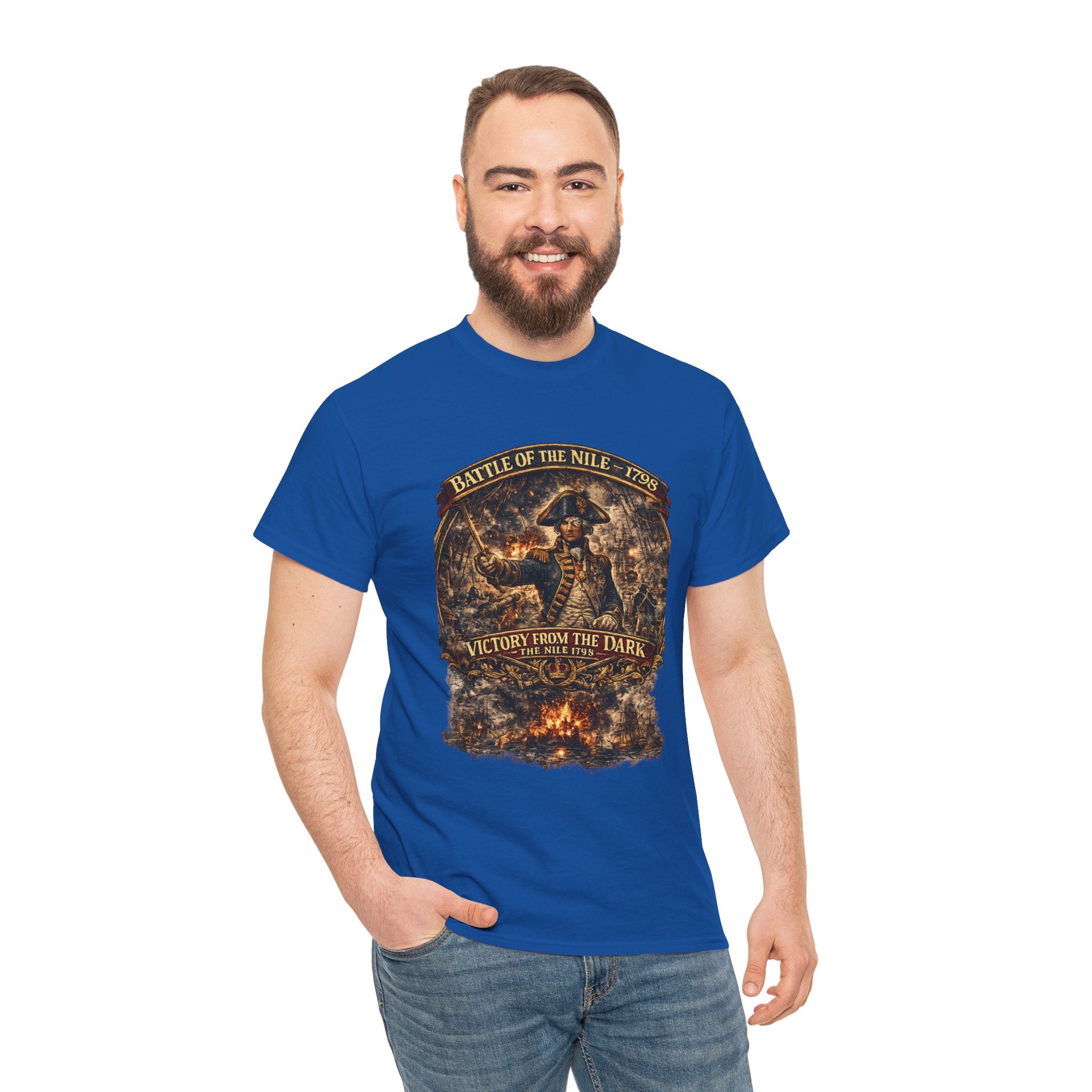 Battle of the Nile Graphic Tee — "Victory Among the Stars" Vintage Naval Battle Shirt