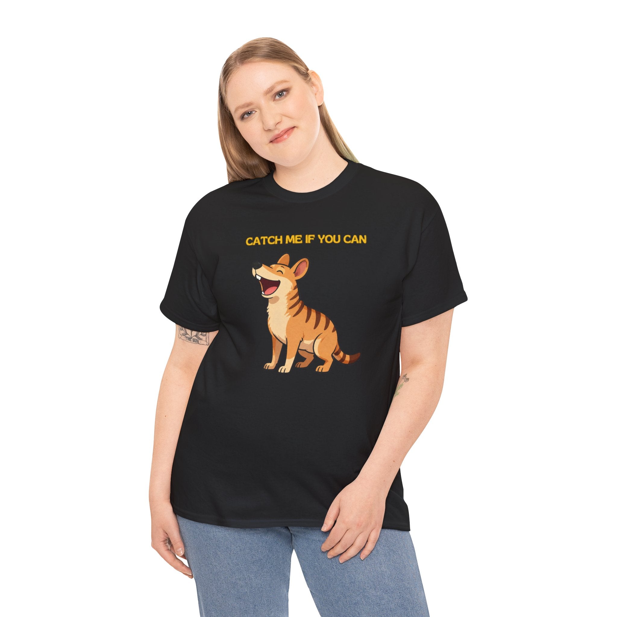 Thylacine T-Shirt | "Catch Me If You Can" Funny Tasmanian Tiger Tee