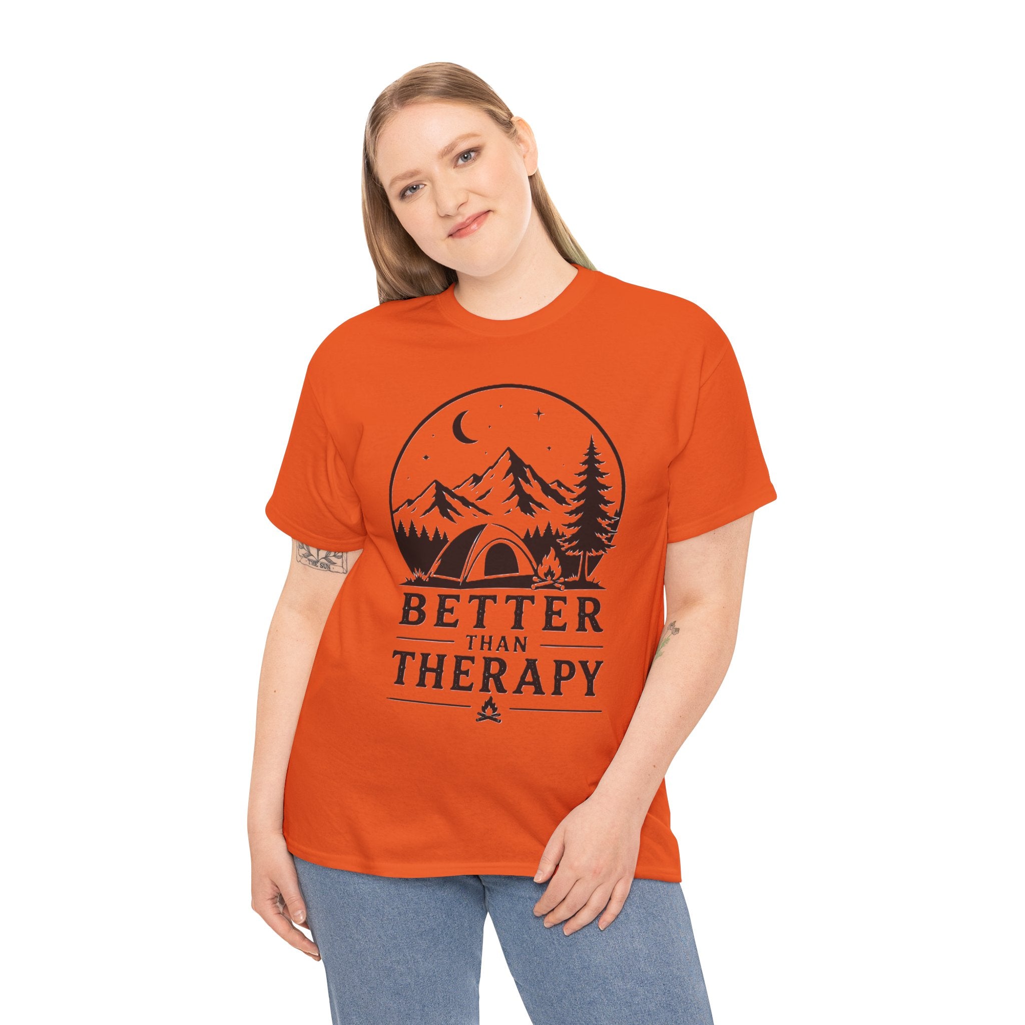 Camping 'Better Than Therapy' T-Shirt – Outdoor Adventure Tee -My Therapist Has A Summit Fee