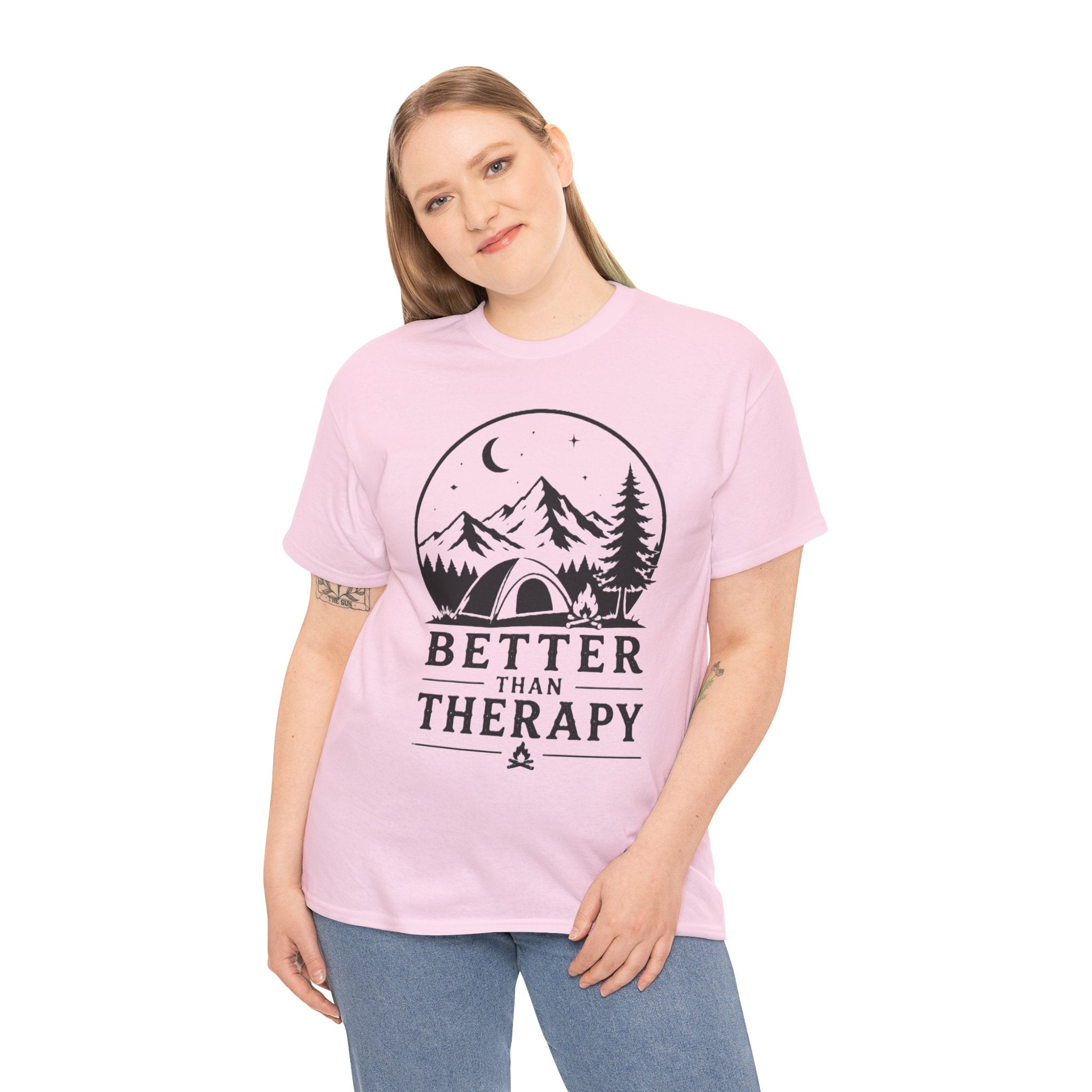 Camping 'Better Than Therapy' T-Shirt – Outdoor Adventure Tee -My Therapist Has A Summit Fee