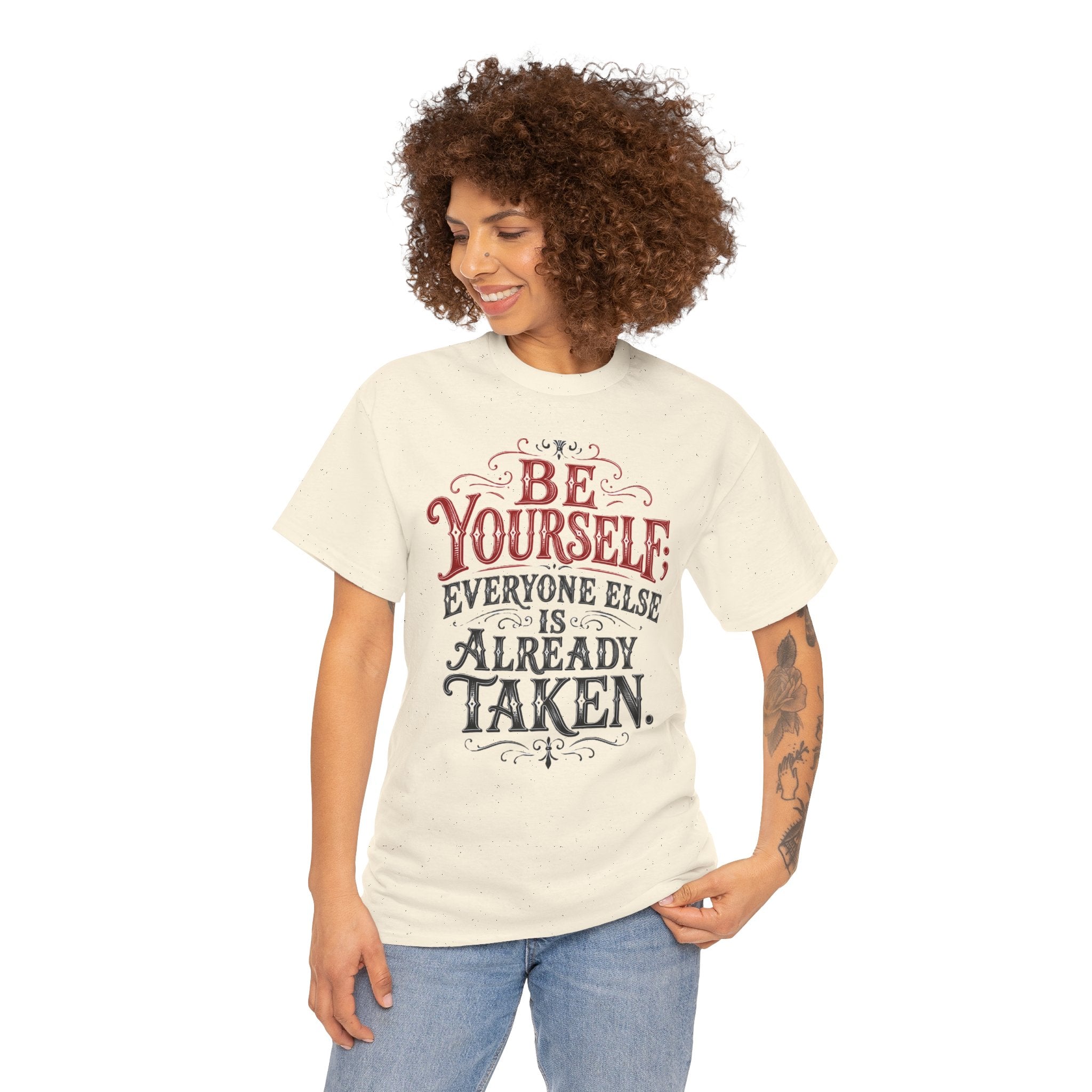 Be Yourself Everyone Else Is Already Taken T-Shirt | Oscar Wilde Quote Tee | Unisex Vintage Typography