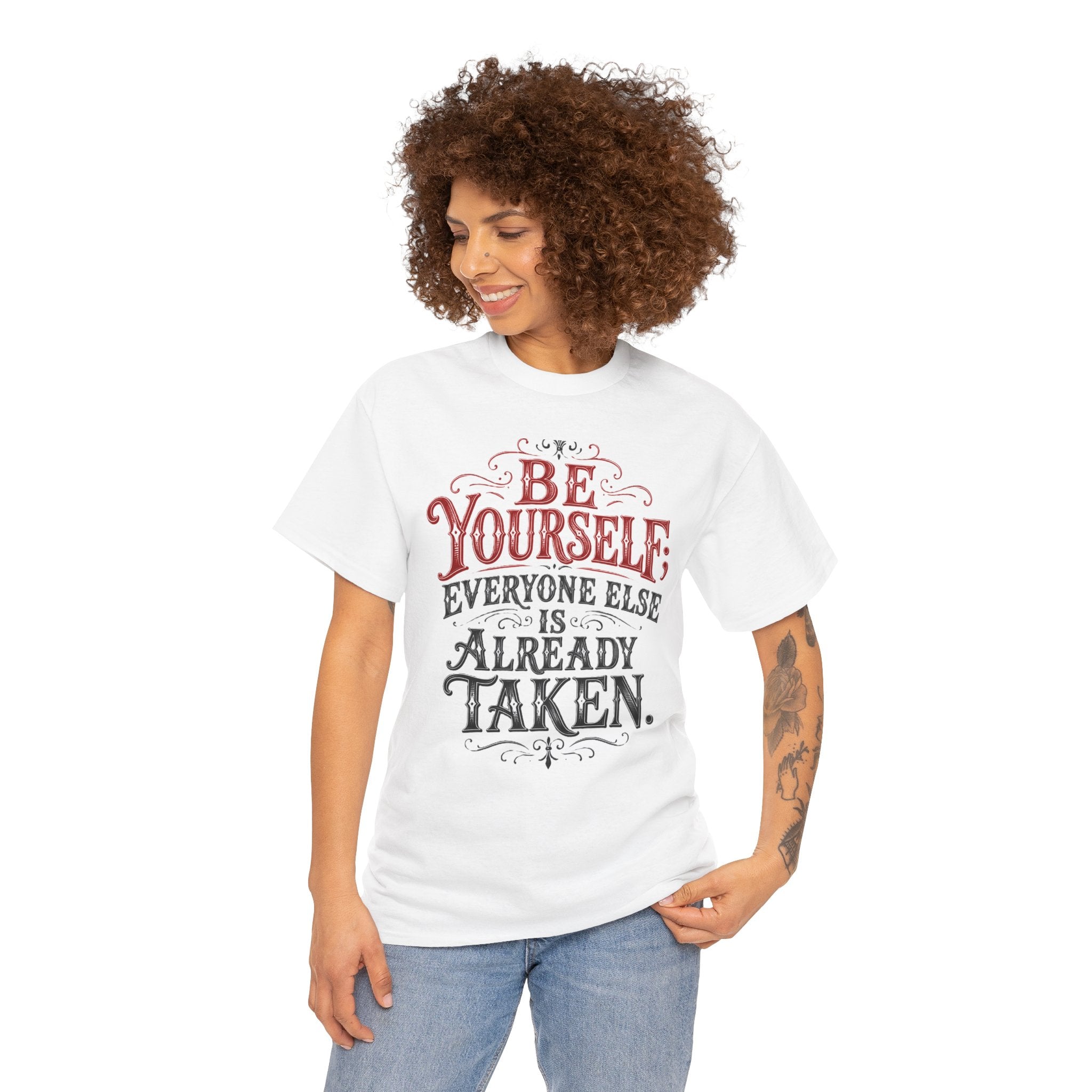 Be Yourself Everyone Else Is Already Taken T-Shirt | Oscar Wilde Quote Tee | Unisex Vintage Typography