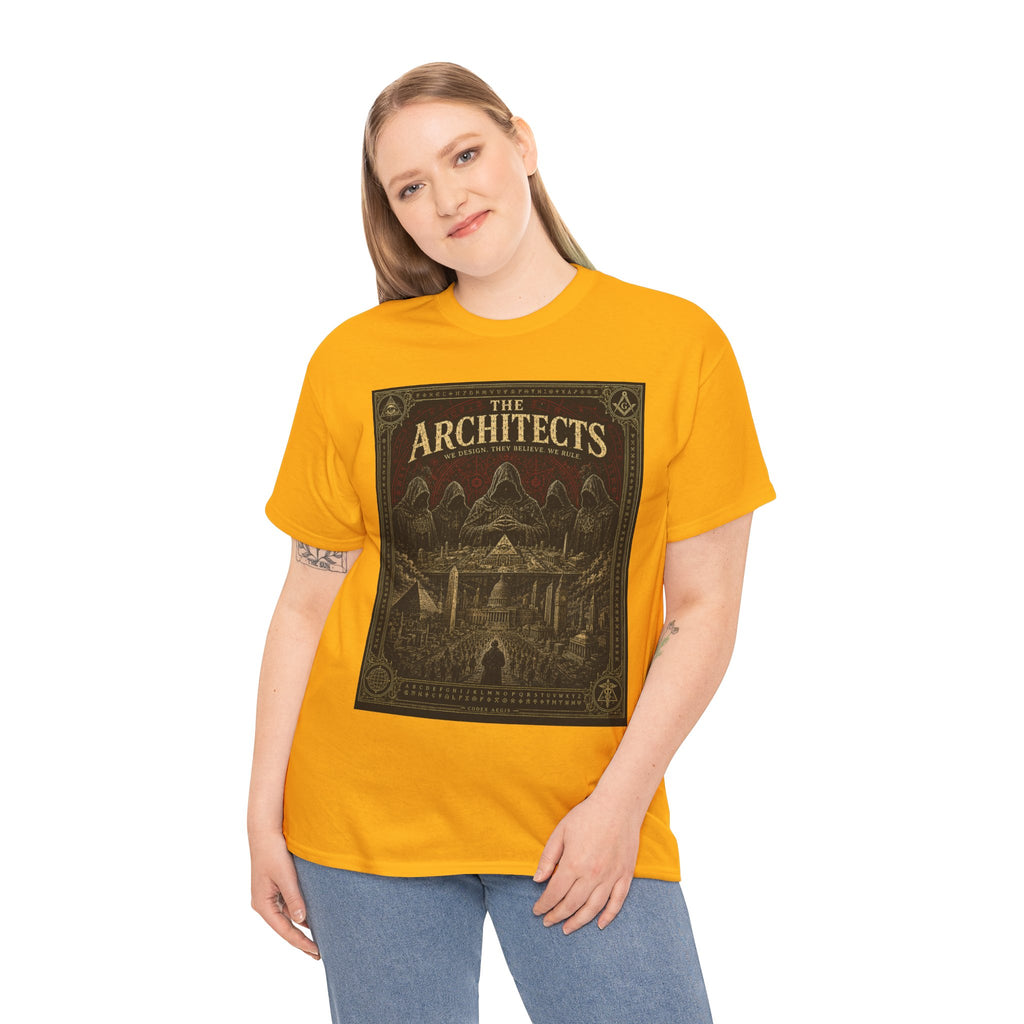 The Architects T-Shirt | Secret Society Occult Graphic Tee | Hooded Figures Conspiracy Aesthetic Shirt | Dark Academia Mystic Art