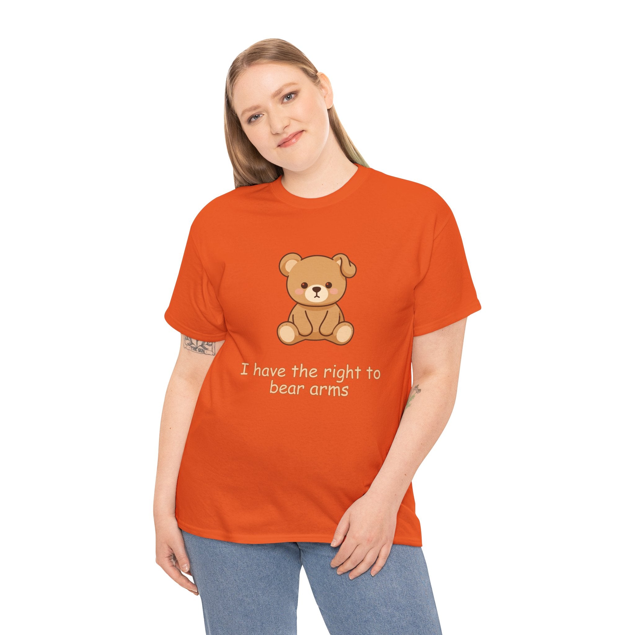 T-Shirt — I Have the Right to Bear Arms Cute Teddy Bear Graphic Tee - Cute Teddy Bear - BUSHY - T-Shirt The Bear With One Wonky Ear & Zero Regrets