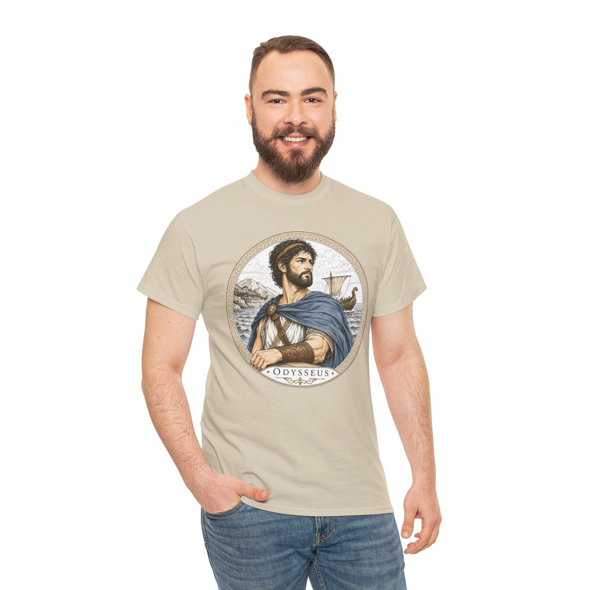 Odysseus Greek Mythology T-Shirt — Ancient Warrior Hero Trojan War Odyssey