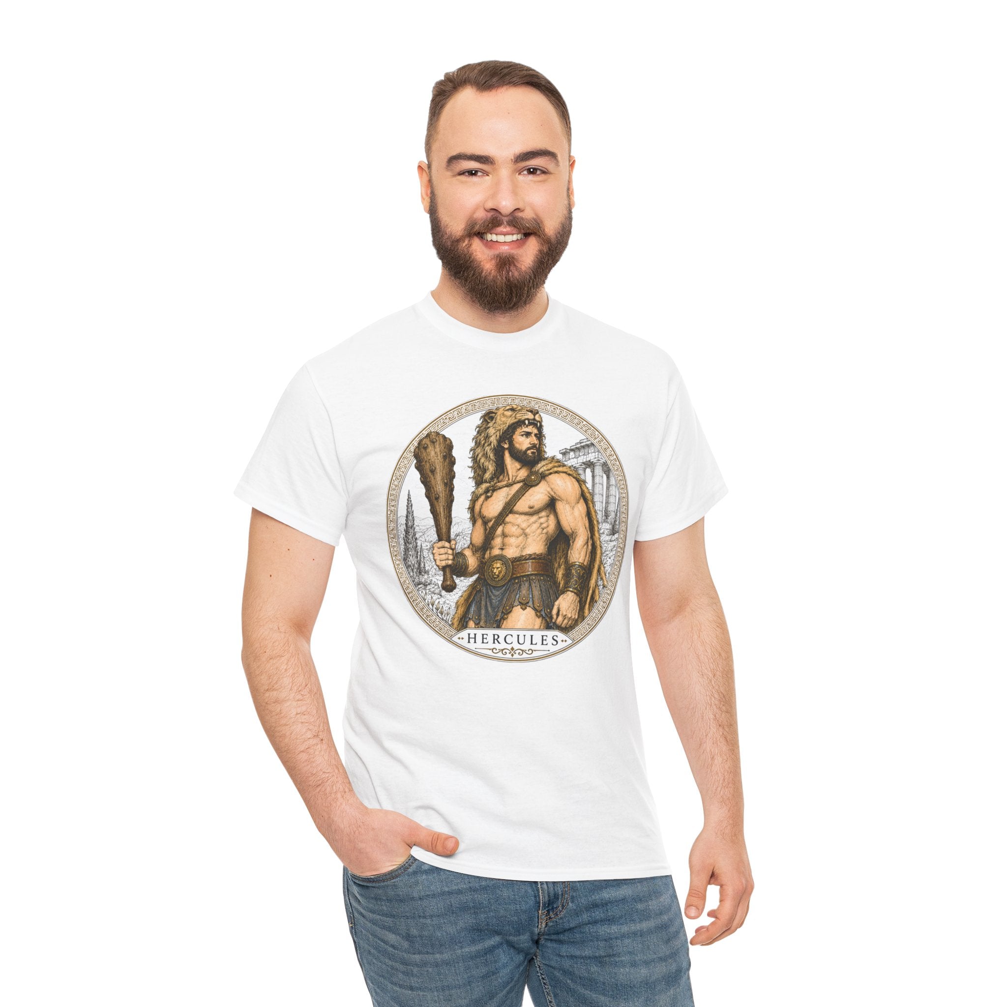 Hercules Greek Mythology T-Shirt — Ancient Warrior Hero Lion Skin Club