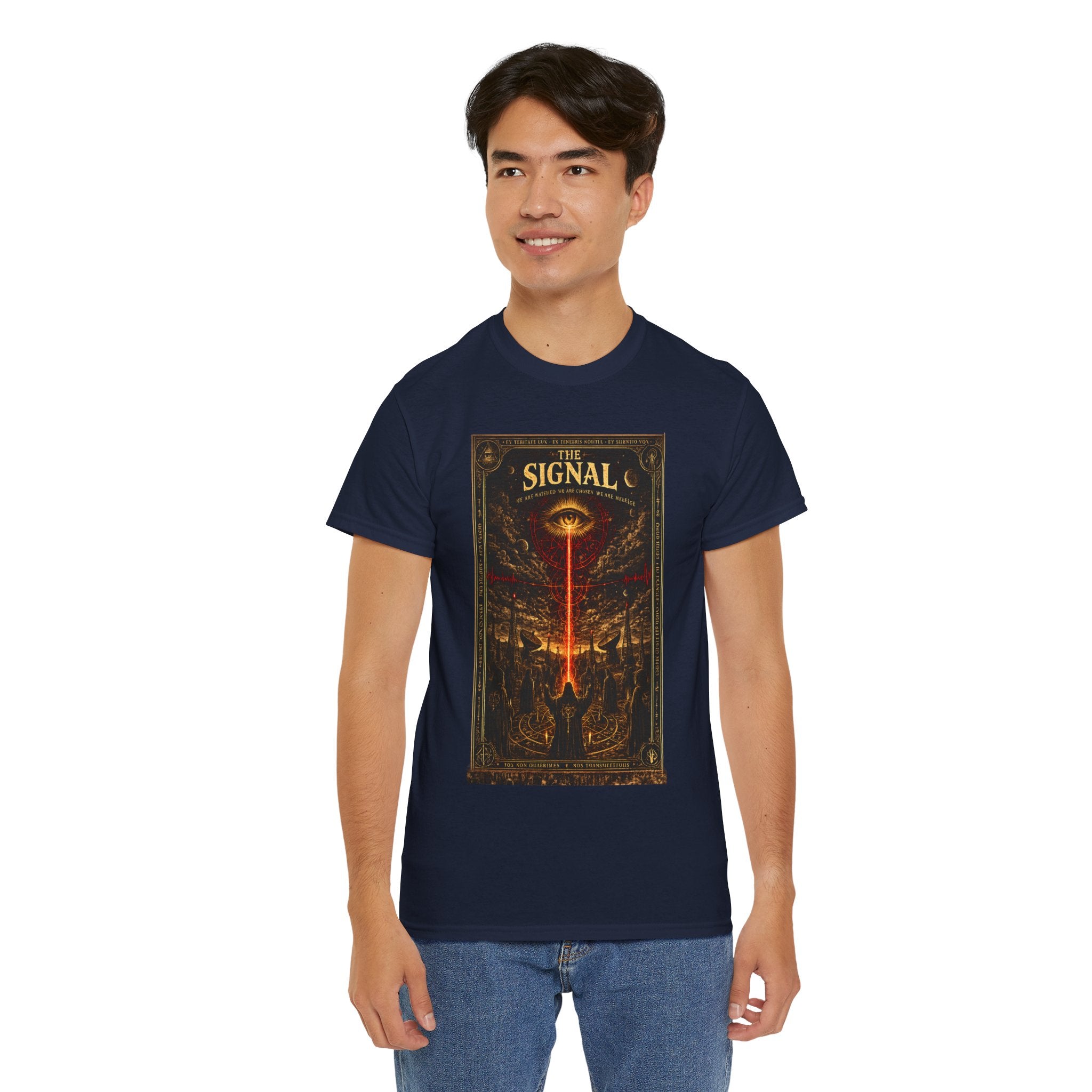 The Signal – All-Seeing Eye Occult Transmission Conspiracy Graphic T-Shirt