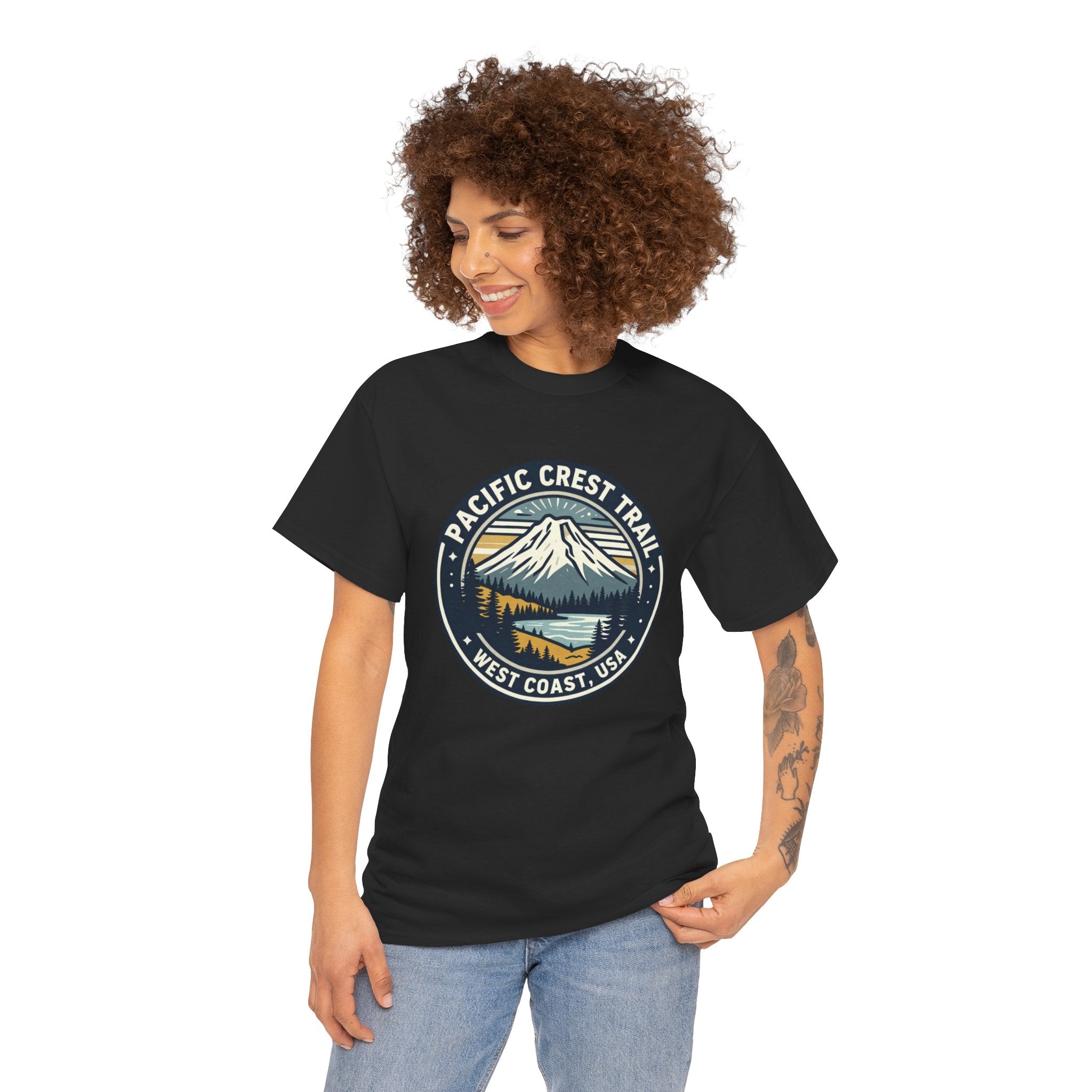 Pacific Crest Trail Graphic Tee — West Coast USA Mountain Hiking Shirt