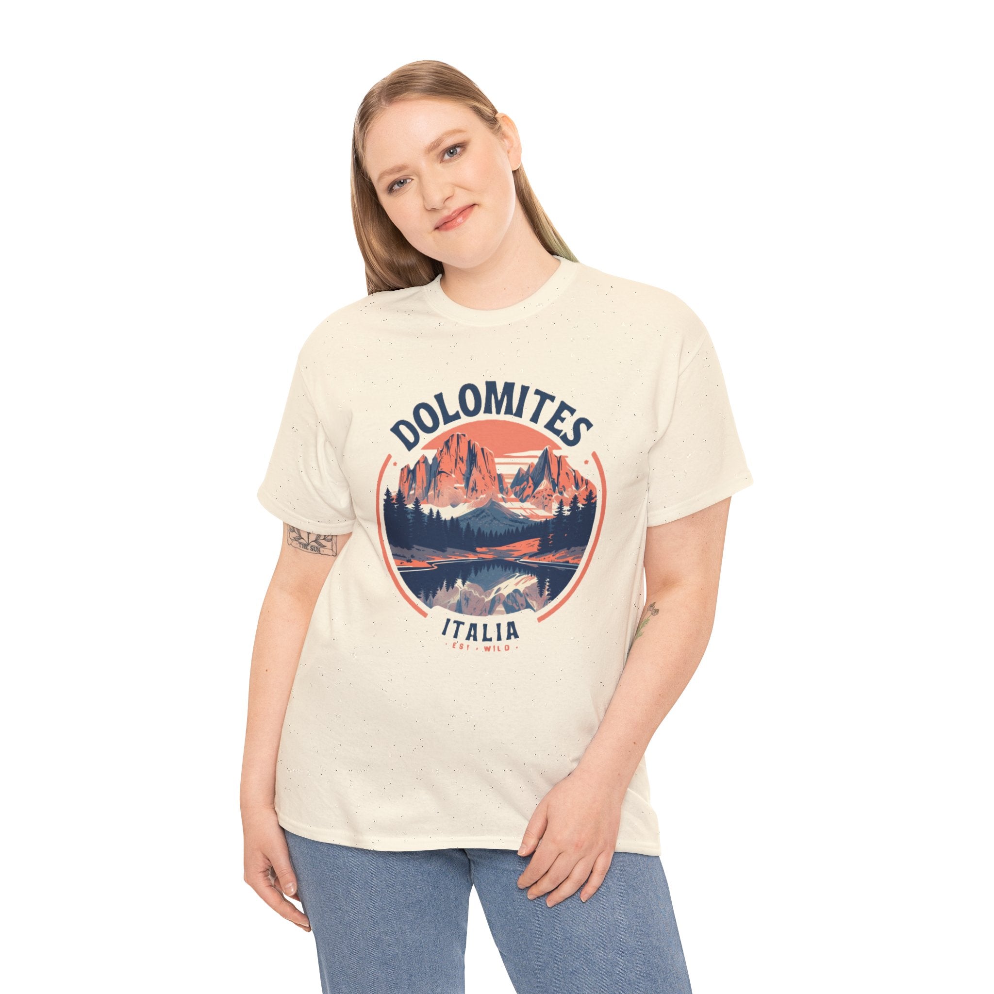 Dolomites Italia T-Shirt | Italian Alps Hiking Tee | Vintage Mountain Badge Graphic Shirt | Italy Travel Gift